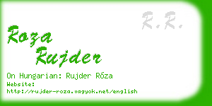 roza rujder business card